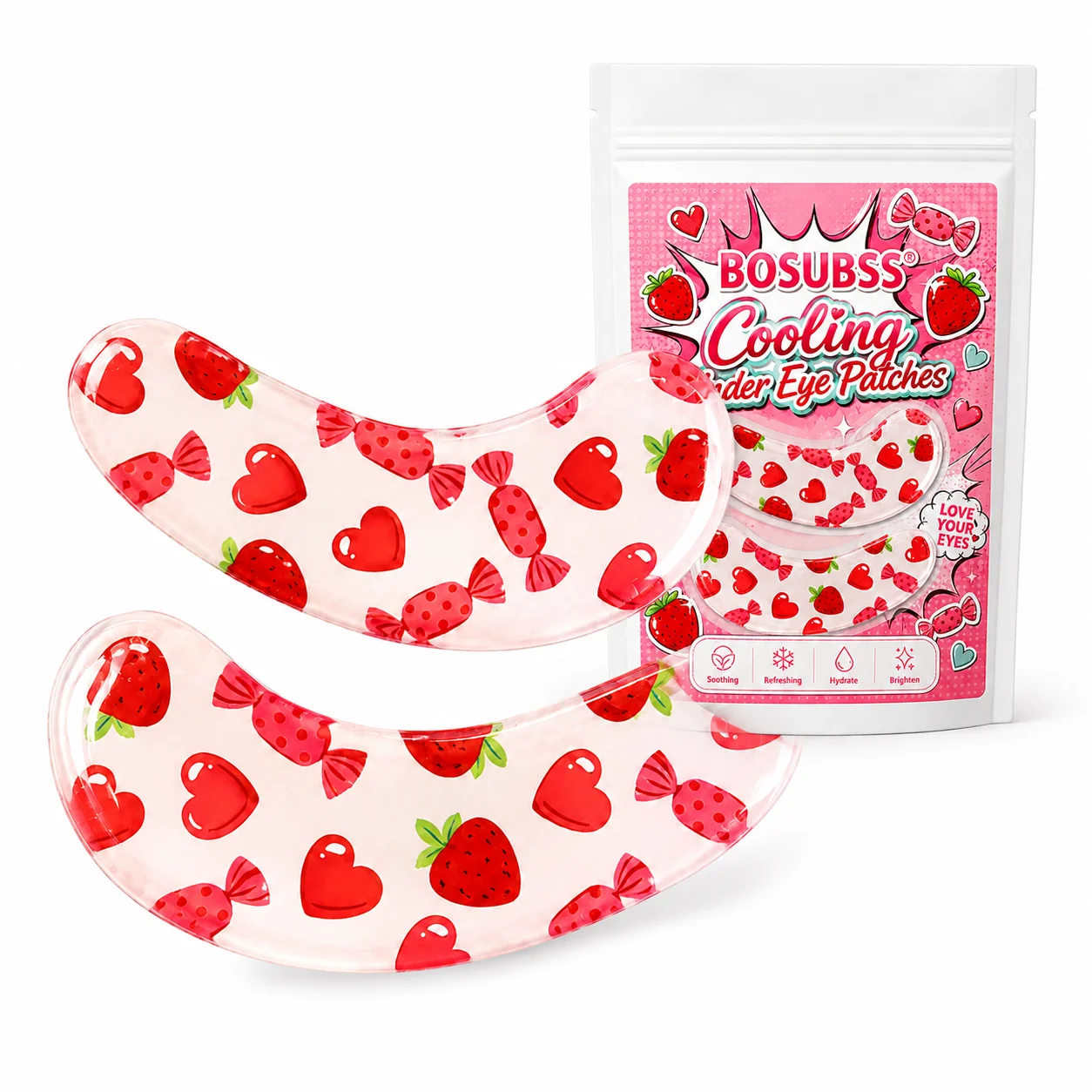 Candy Under Eye Beauty Patches Soft Gel Feel Eye Patches Easy Peel Beauty Patches For Women Daily Routine