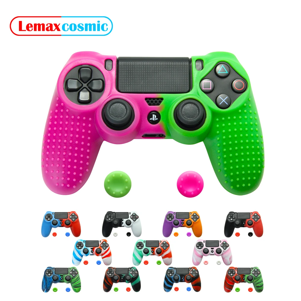 Gamepad Protective Cover Mixed Color Silicone Case Console Housing Shell Controller Grips Caps For Sony Playstation 4 PS4