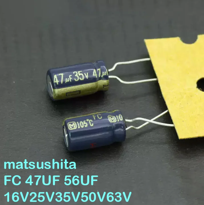 Оптовая продажа, 10 шт./50 шт., Matsushita FC 16V 25V 35V 50V 63V 47UF 56UF, алюминиевые электролитические конденсаторы HI-FI для аудио, бесплатная доставка