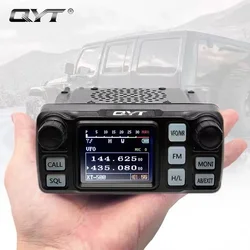 QYT KT-5000 Walkie Talkie VHF UHF Dual Band VOX Mini Color Screen Detachable Front Panel Scrambler Car FM Mobile Radio