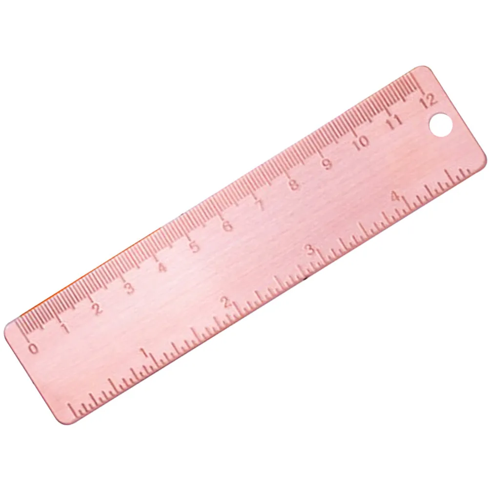 Copper Metal Straight Ruler Strong Sturdy Wear Resistant for Drawing Cutting Engineering Office Students Measurement Tool