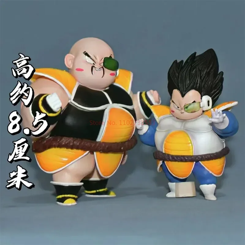 Dragon Ball GK Action Figures 8cm Fat-version Nappa Vegeta Cute Handmade Model Pendant Collections Children Trendy Toys Gifts