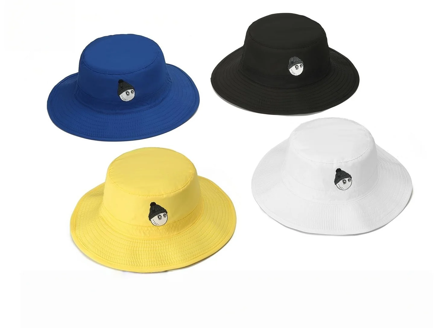 

2025 4pcs Golf Solid Alien Bucket Hat Unisex Men Women Summer Panama Cap Beach Sun Fishing Hat