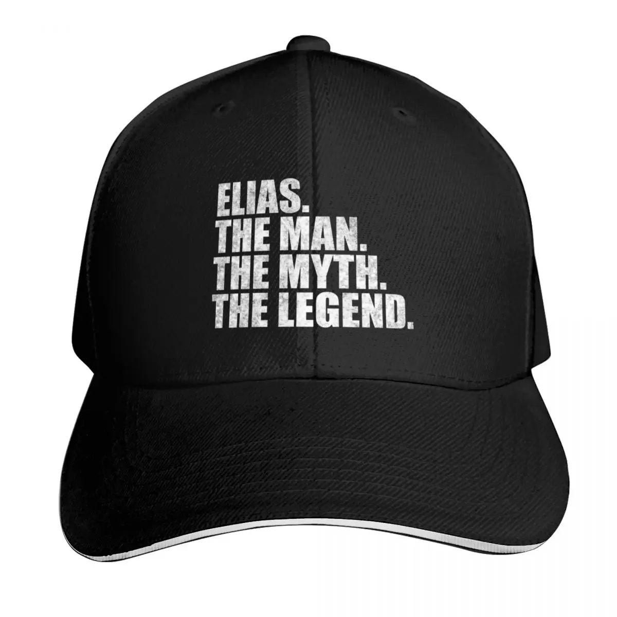 Elias Name Elias The Man The Myth The legend Baseball Cap Sun Protection UPF 50+ Breathable Mesh Back Adjustable Buckle Closure