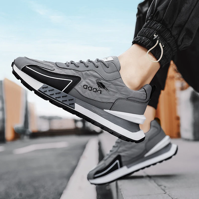 Herren-Freizeitschuhe, modische Sportschuhe, klassische und stilvolle Sneaker mit Schnürung, leicht, bequem und atmungsaktiv. – Detail 8