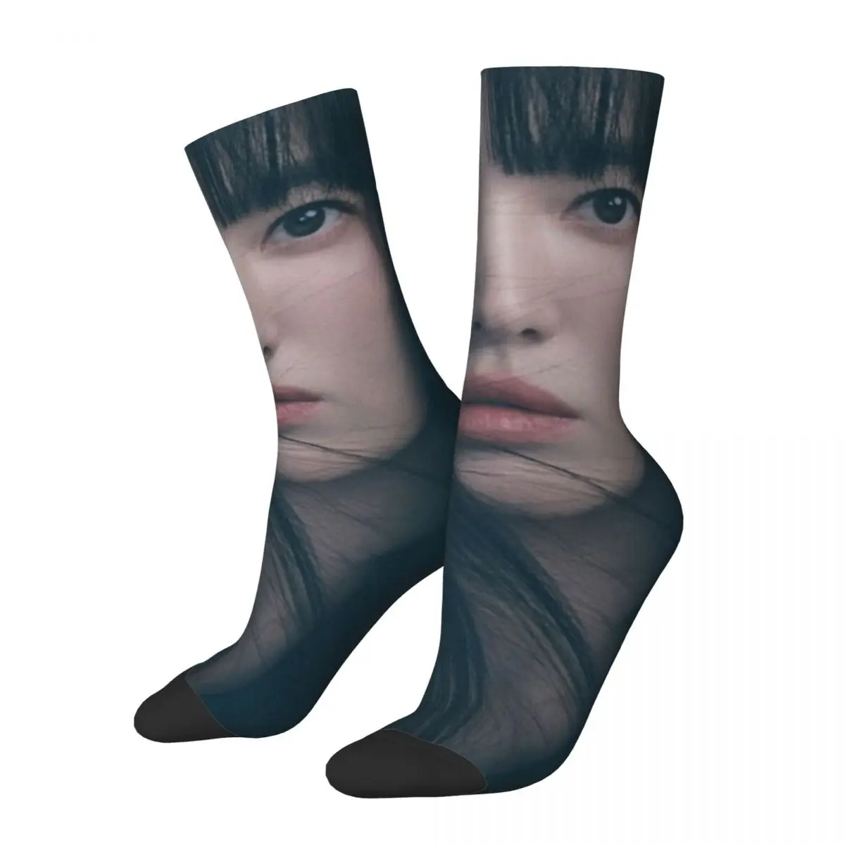 Hip Hop Vintage The Glory Kdrama Crazy Men's Compression Socks Unisex The Glory Kdrama Harajuku Pattern Printed Funny Crew Sock