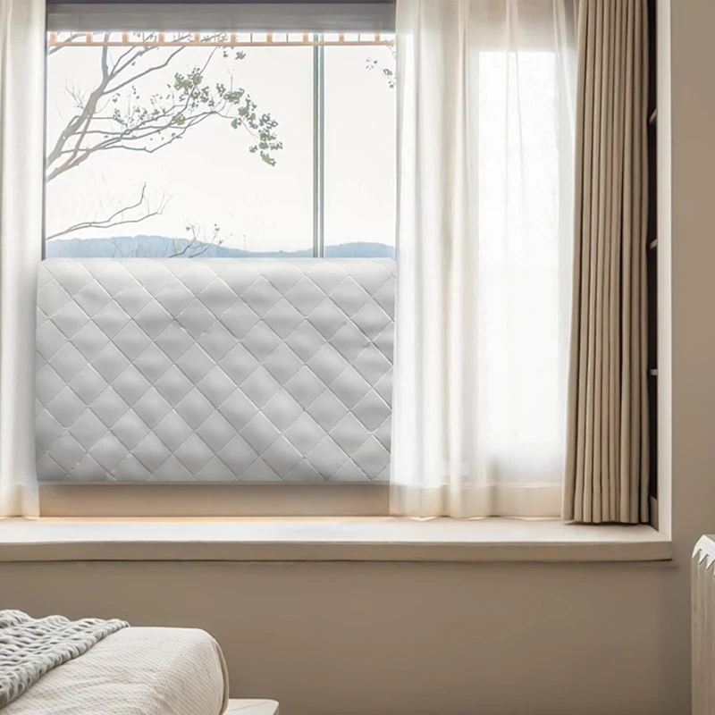 Air Conditioner Dust Cover Solid Color Home Decor Soft Wall Mounted Protector Protective EasyCleaning Cover Classic Dust-A57M