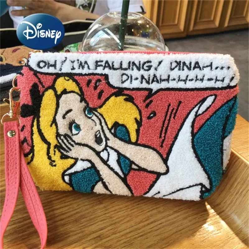 Disney Princess New Women's Zero Wallet Luxury Brand Plush Zero Wallet Cartoon Fashion Women's Bag Large Capacity Cosmetic Bag