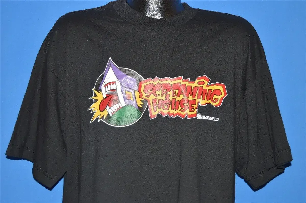 90s Screaming House Skateboards Logo Dave Leamon T Shirt Extra Large