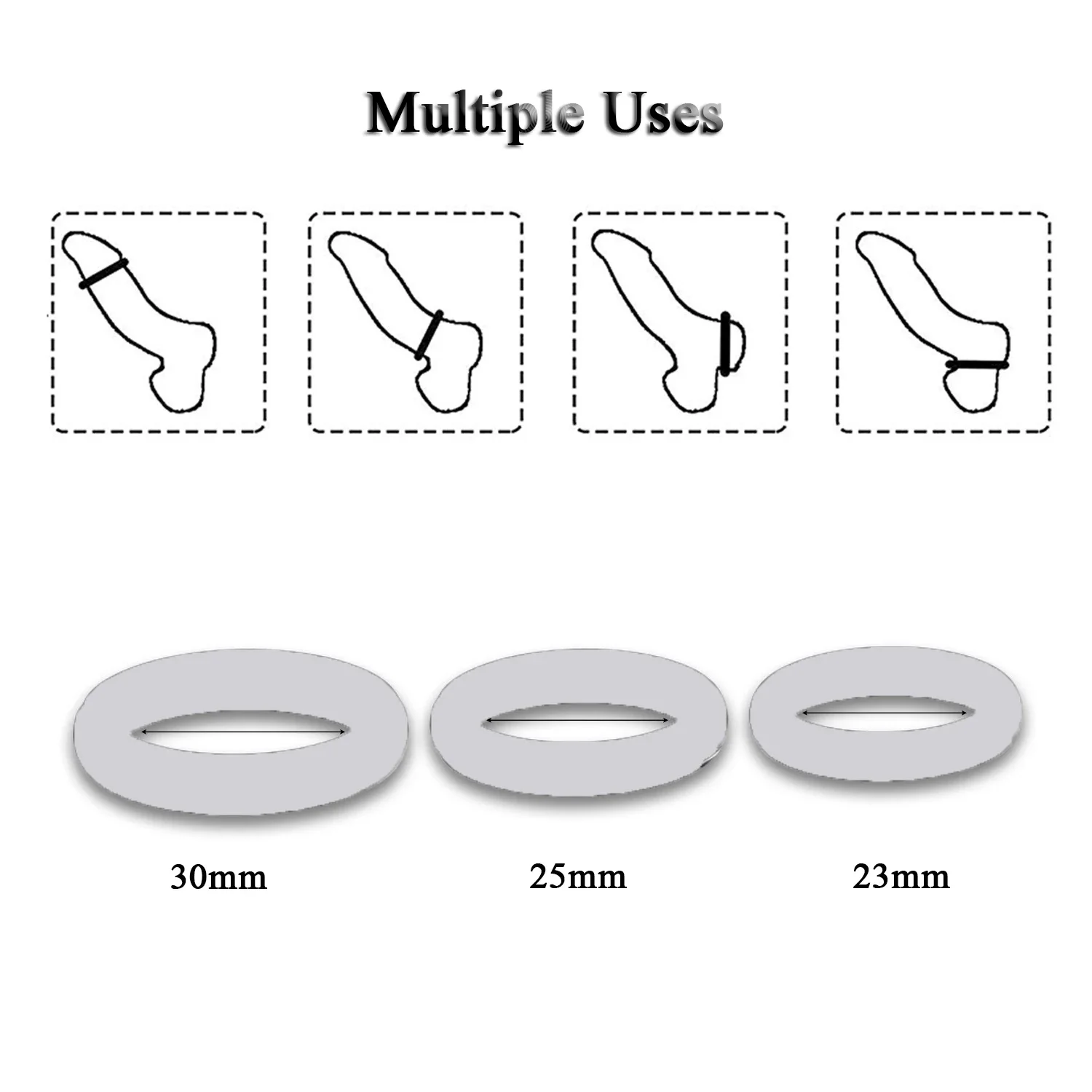 Chastity Cage 3PCS Silicone Cock Rings Flash In Night Lock Penis Ring Sex Toys for Men Male Delay Ejaculation Scrotum Lock Ring