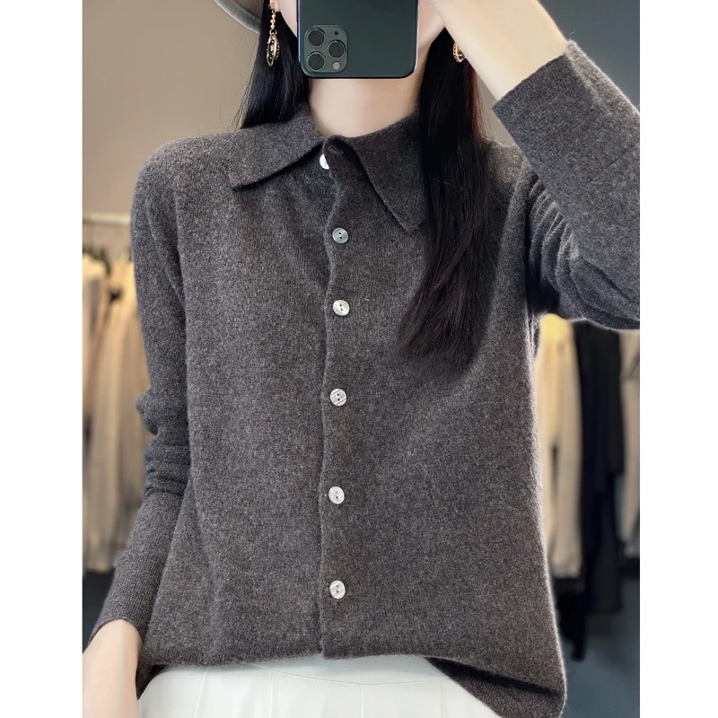 Temperament elegant  cashmere cardigan women\'s sweater  spring and autumn Shirt cardigan loose cashmere cardigan women