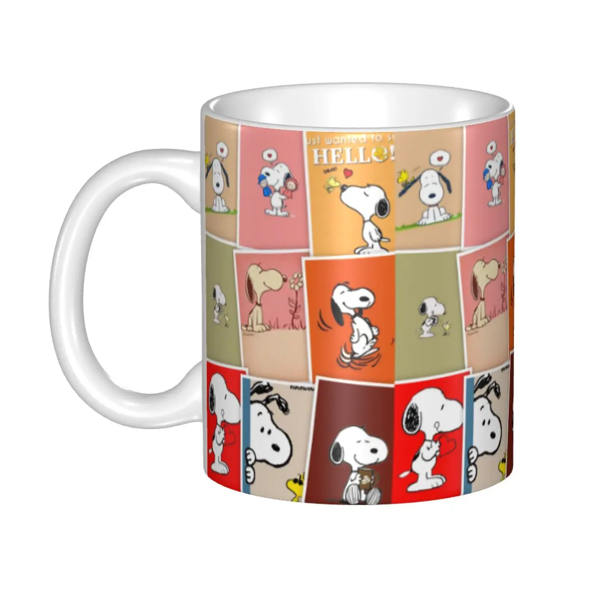 مانغا سنوبي وودستوك الكرتون الكلب أكواب القهوة DIY شخصية السيراميك الحليب الشاي القدح