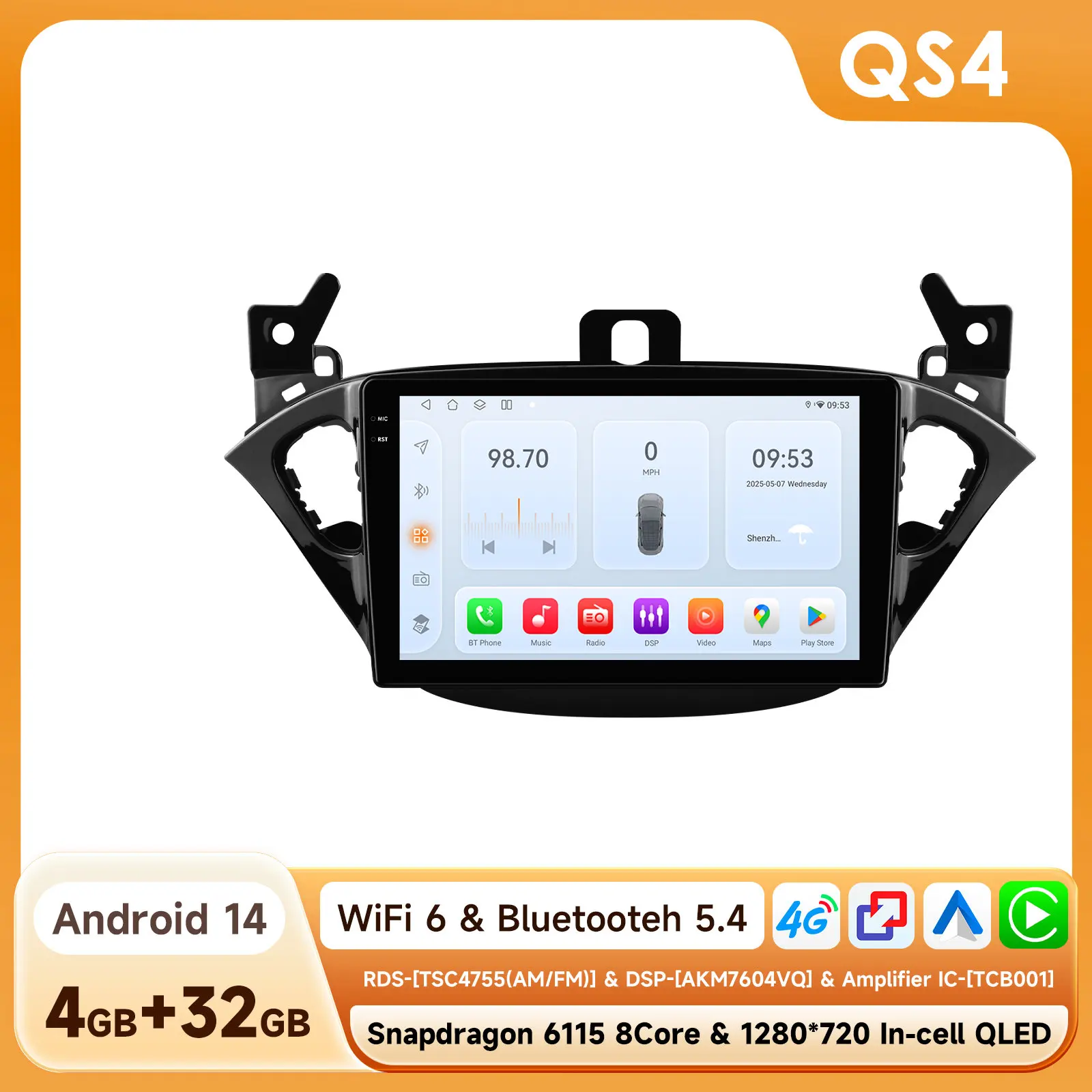 Hizpo Auto Smart Systemen Radio voor Opel Adam 2013-2016 voor Corsa E 2015-2019 CarPlay Android Auto Autoradio GPS navigatie Wifi