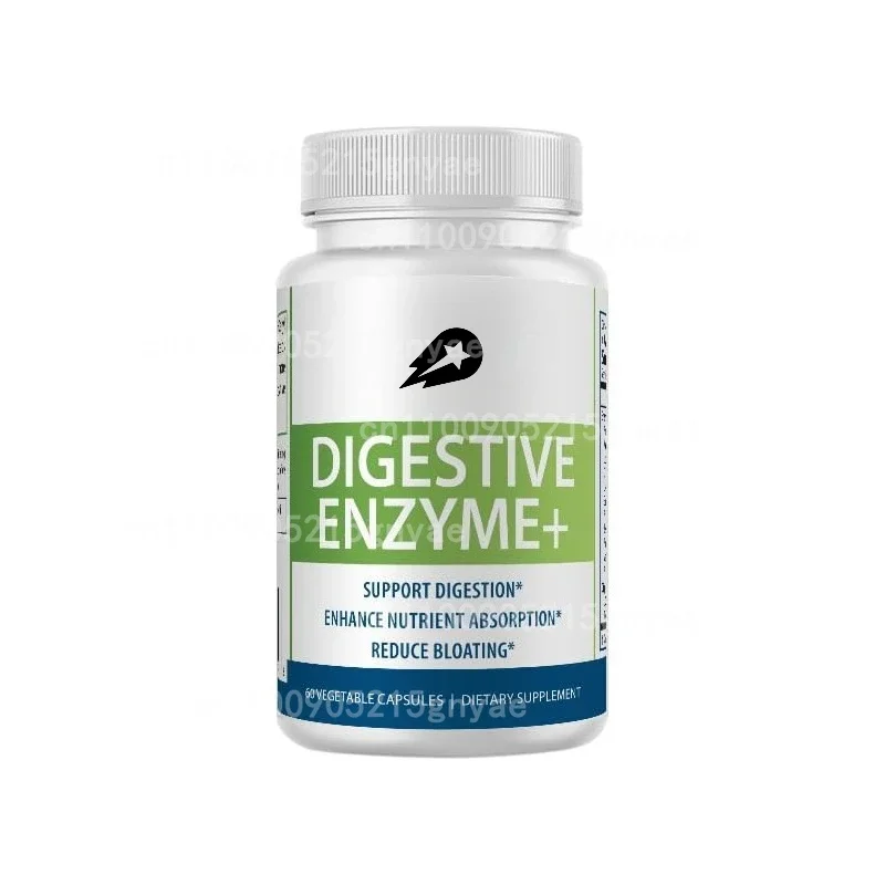 

Pure Natural Digestive Enzymes - 60 Vegetarian Capsules, Enhances Nutrient Absorption & Intestinal Health