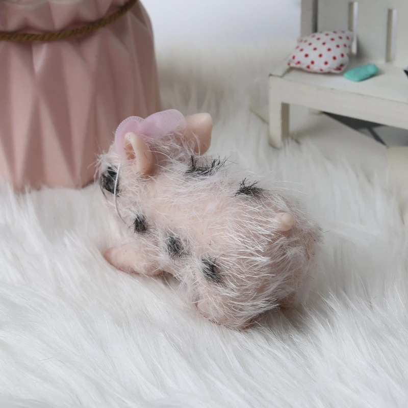 Newborn Baby Bed Sleeping Toy Reborn Pig Infant Accessories Baby Room Decoration Eco-friendly White Embryo Body Doll