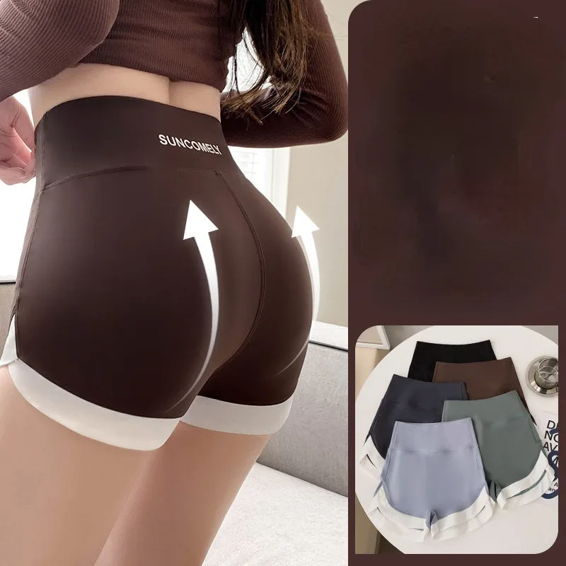 Women Seamless Yoga Shorts Hip Lifting Squat Proof High Elastic Fitness Legging Quick Drying Cycling Running Workout Tight