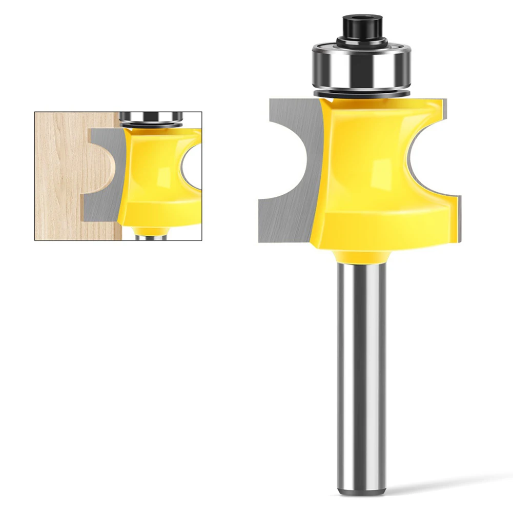 Bullnose Beading Router Bits 1/4 Inch Shank 6mm Two-Flute Carbide Tipped For Woodworking For Edge Trimming Shaping Tool