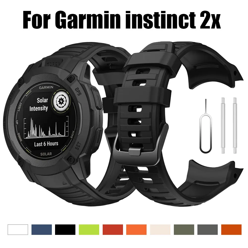 Sport-Silikonarmband, geeignet für Garmin Instinct 2x Smartwatch-Ersatzarmband