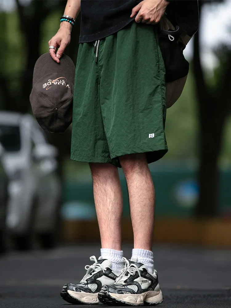

Quick Dry Lightweight Breathable Men's Shorts Summer New Style Casual Loose Drawstring Sports Mid-Length Pants Outdoor