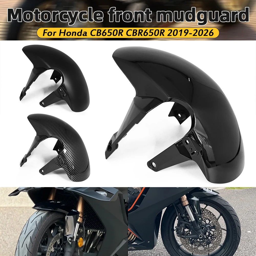 2026 New CBR CB 650 R Motorcycle Mudguard Front Fender Lengthen Mudflap Splash Guard Cover For Honda CB650R CBR650R 2019-2025