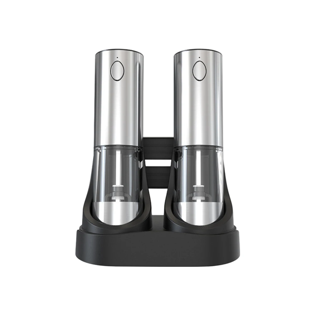 

Набор электрических мельниц для соли и перца с регулируемой степенью грубости и зарядной базой USB C для использования на кухне и на открытом воздухе