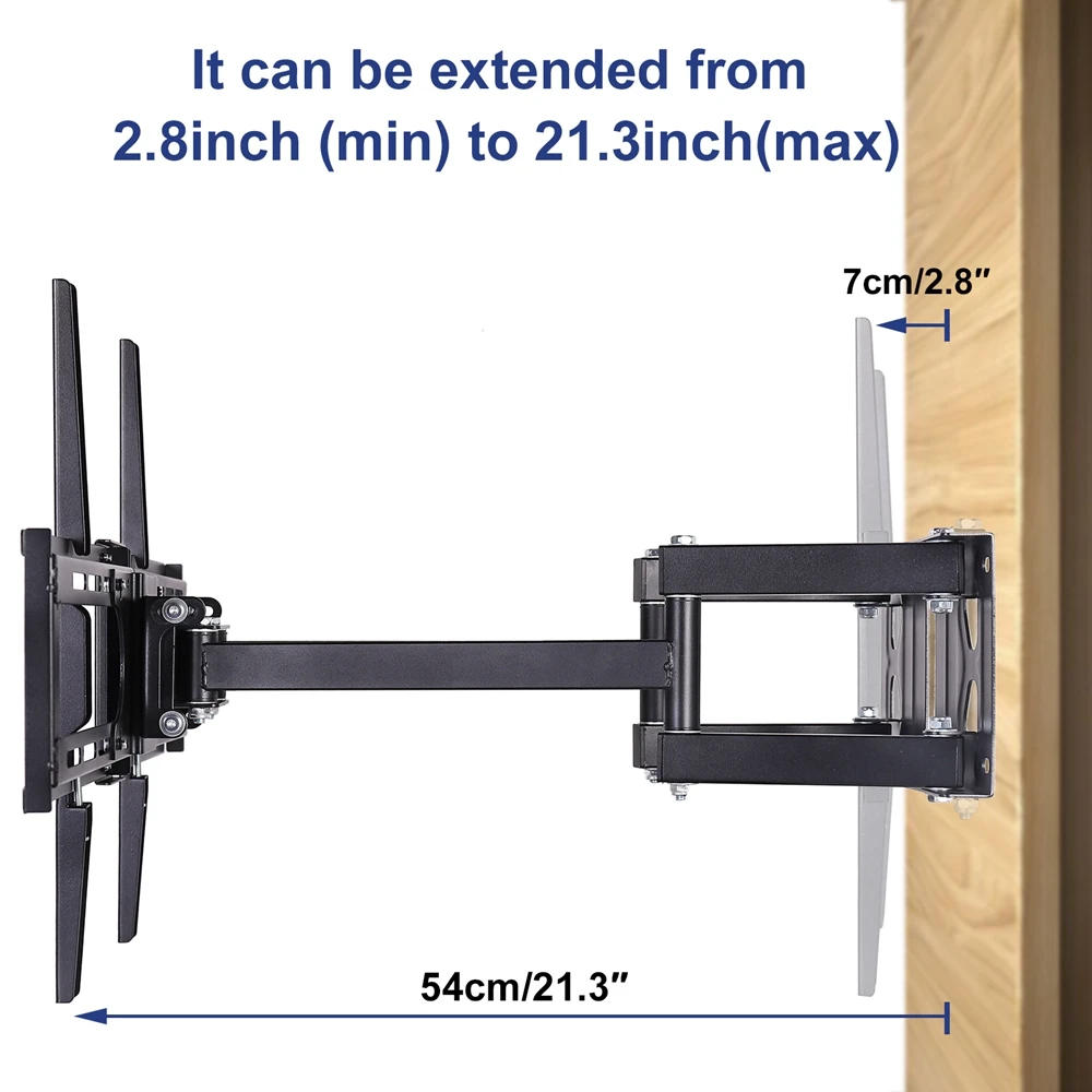 Swivel Tilts Corner TV Wall Mount for 32-65 inch LCD LED Plasma Flat Screen
