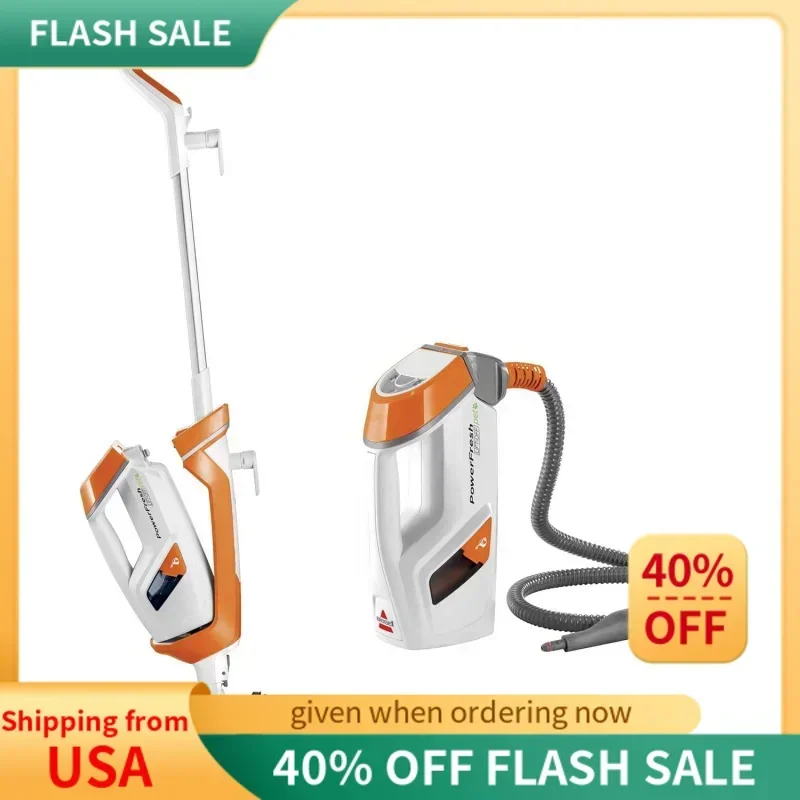 

QWABISSELLS PowerFresh Lift-Off Pet Steam Mop,Steamer,Tile,Bathroom,Hard Wood Floor Cleaner,1544A,Orange