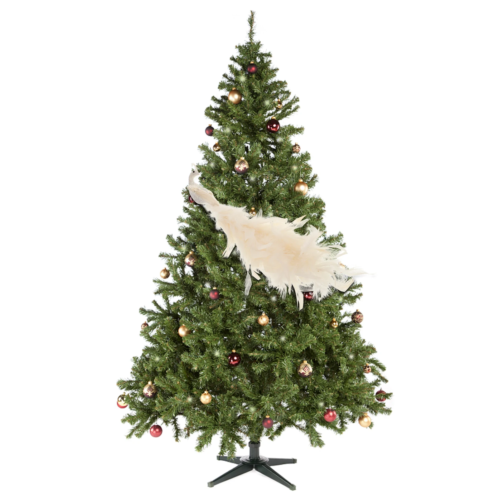 

Realistic Peacock Christmas Tree Ornament Clip-on Decoration for Holiday Wedding Party Indoor Outdoor Winter Theme Events