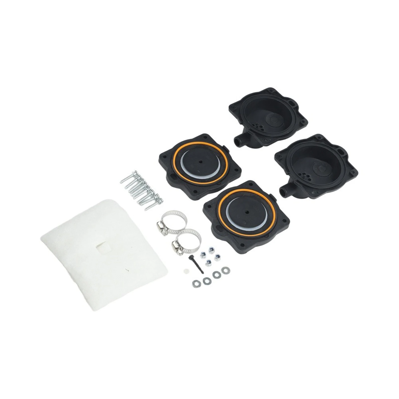 Complete Replacement Kit for 80 and 60 Air Pumps Includes Diaphragms Valves Hose Clamps Black Safety Screw and Filter