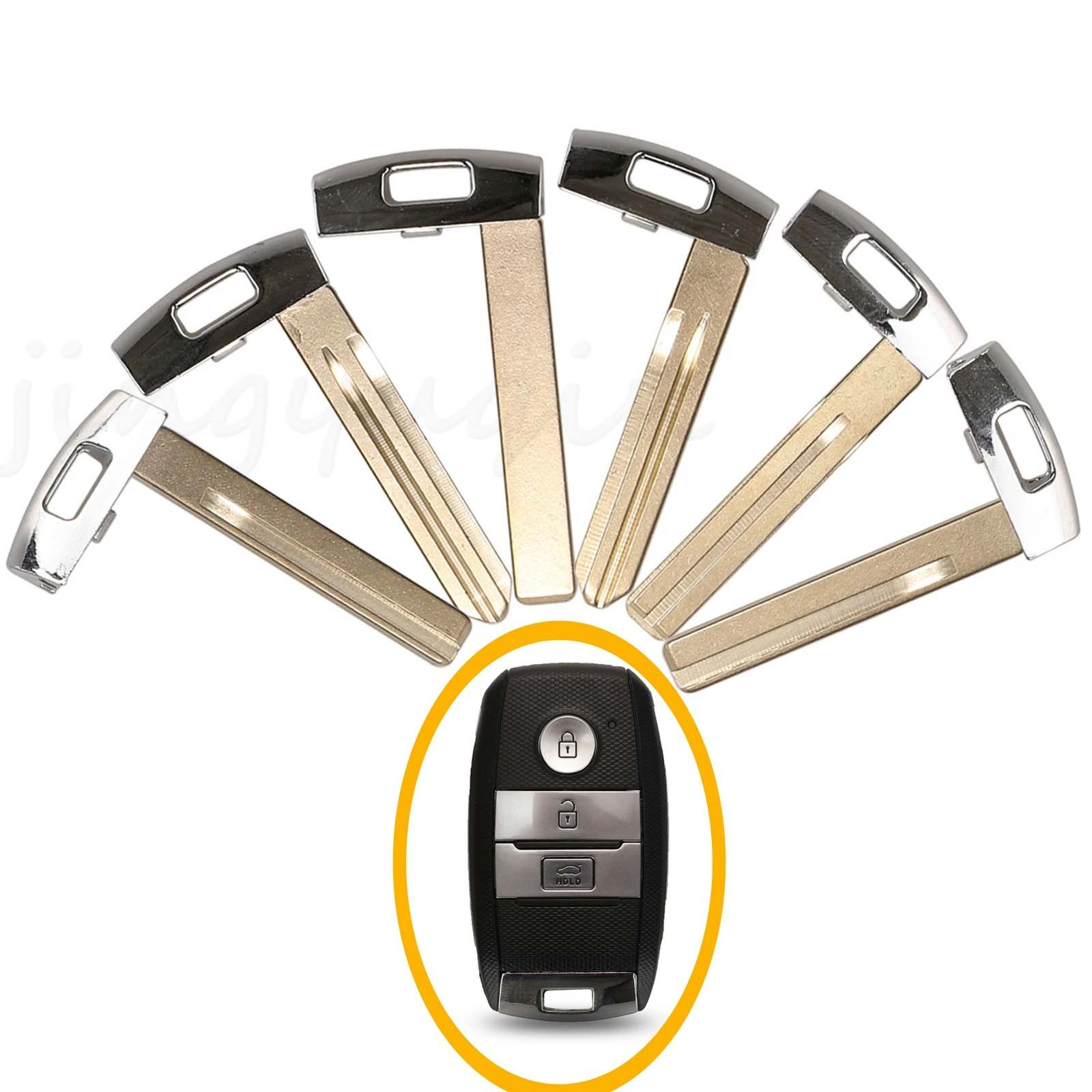 

jingyuqin Remote Car Smart Key Keyless Emergency Insert Uncut Blade Blank For KIA K5 Sportage Sorento