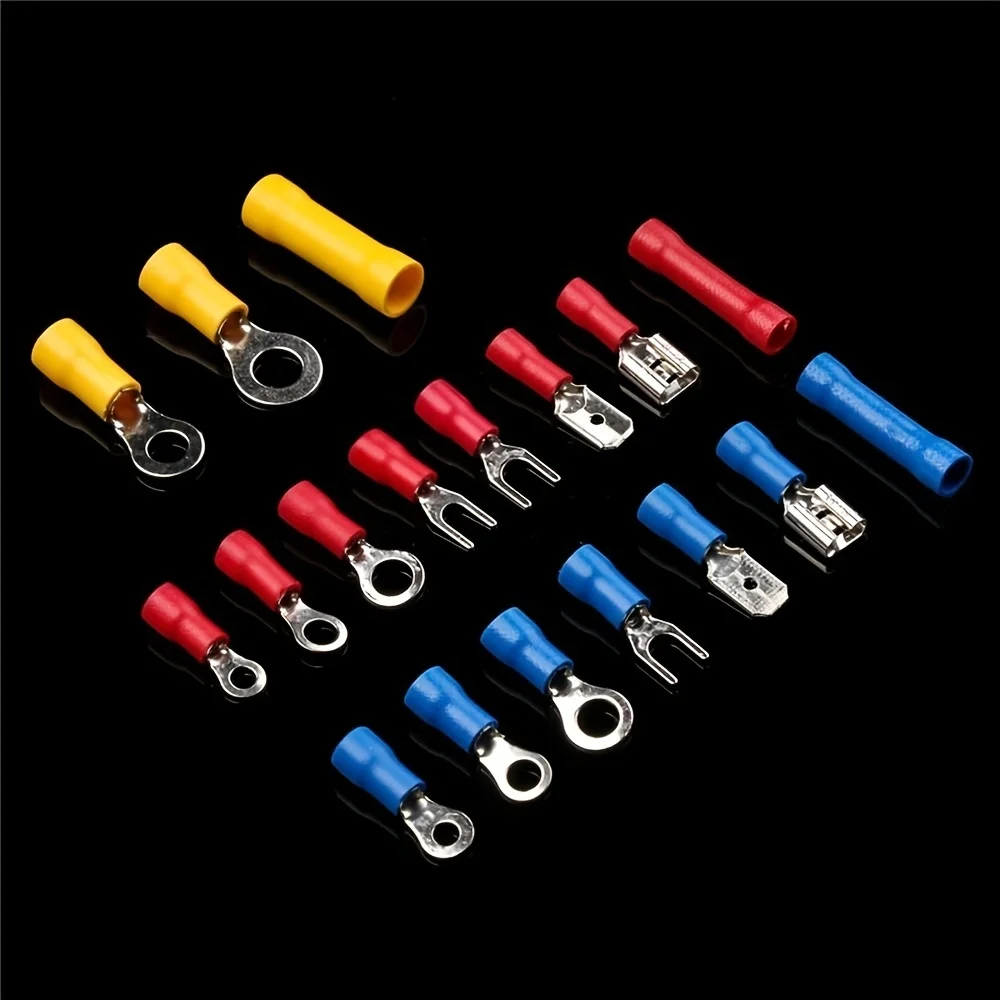 280pcs Wire Connector Kit Male Female Insulated Terminals Cold Crimp Terminals Assorted Crimp Terminals Spade Butt Connector Kit