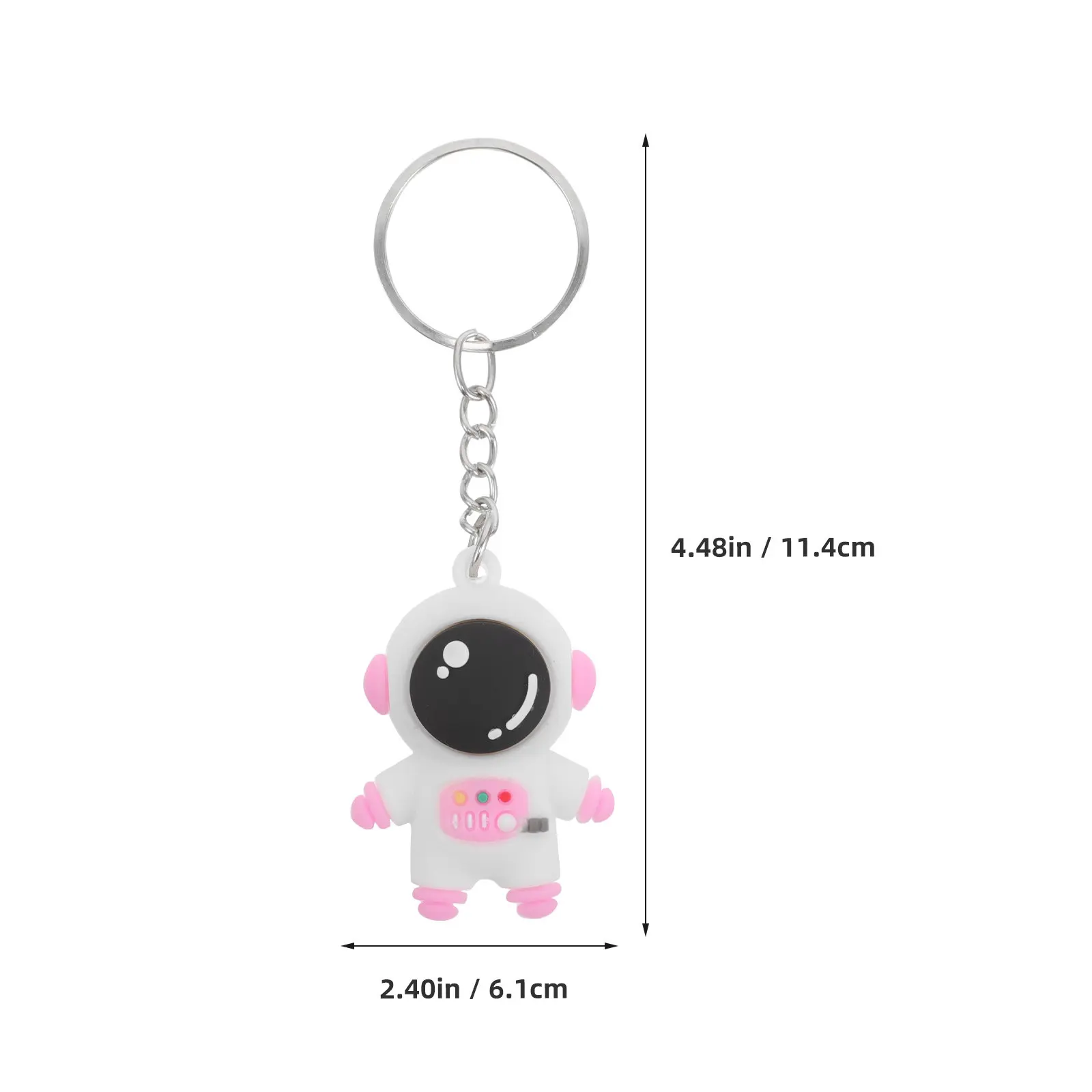 24Pcs Astronaut Keychain Cute Cartoon Space Themed Pendant for Backpack Bag Charm Party Favors Classroom Rewards Travel Gifts
