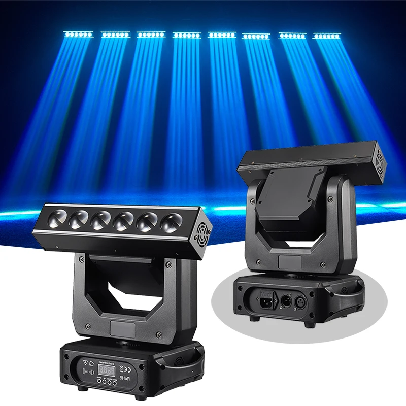 Unlimited Rotate Led Batten Beam Moving Light 6x20W RGBW Led Scan Moving Head Disco Stage Lighting Party DJ Holiday