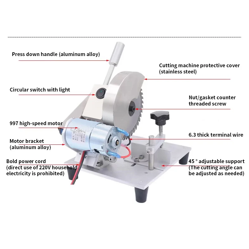 Electric Handle Saw Circular Saw Machine for Wood Cutting Metal and Wood Cutting Machine Circular Saw Angle Adjustable