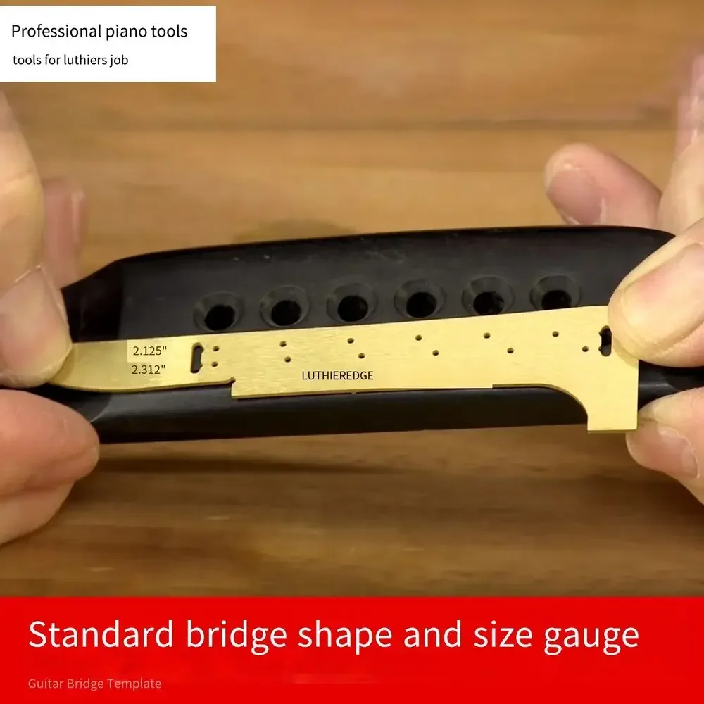 Shop Bo-Hong Store-Hot Sale-Folk Martin guitar bridge size shape measuring ruler piano code piano making tools
