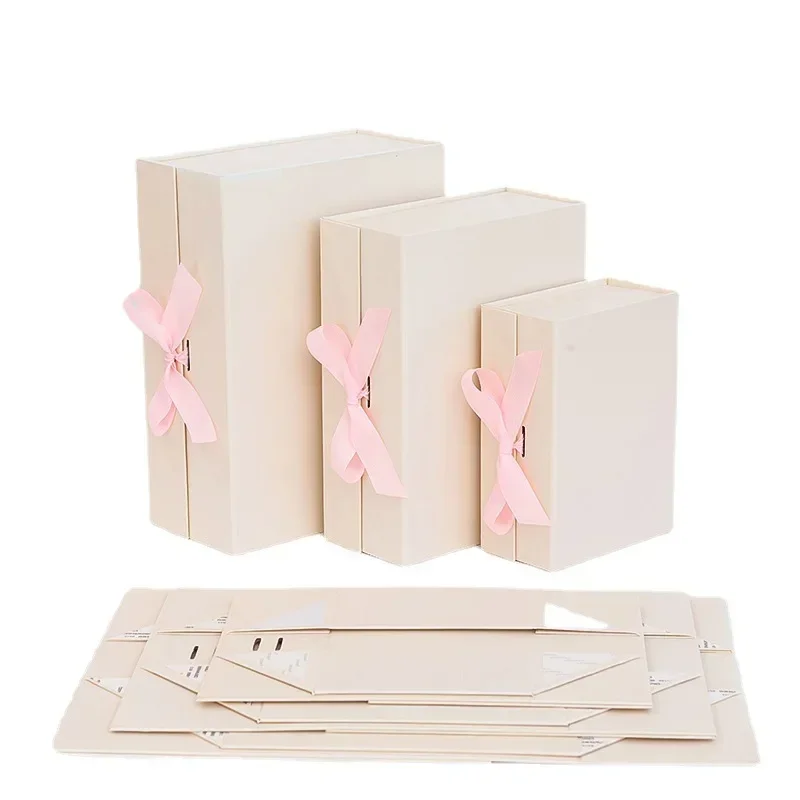 Cardboard White Black Gift Package Carton Large Gift Box Blank 3layer Corrugated Box For Packaging Parti Favors Box With Magnet