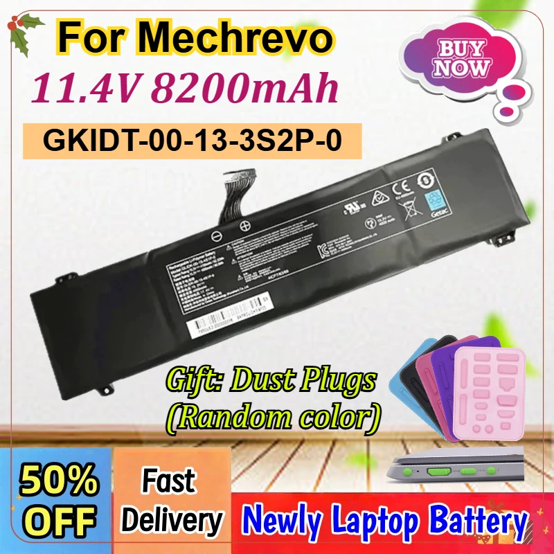 11.4V 8200mAh 93.48Wh GKIDT-00-13-3S2P-0 Laptop Battery For MECHREVO Adata XPG XENIA 15/XENIA 17,Schenker XMG Fusion 15 XFU15L19