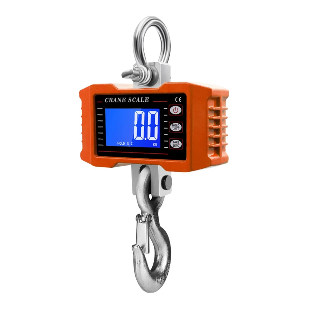 

Digital Crane Scale 1000Kg Digital Hanging Scale Industrial Heavy Duty Crane Scale for Farm,Factory,Construction-Orange