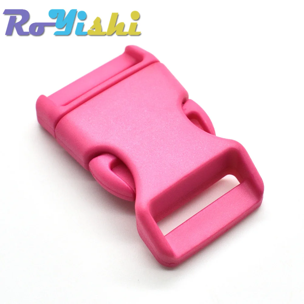 100 Pcs/Pack 1\'\'(25mm) Plastic Colorful Contoured Side Release Buckles For Paracord Bracelets/Backback