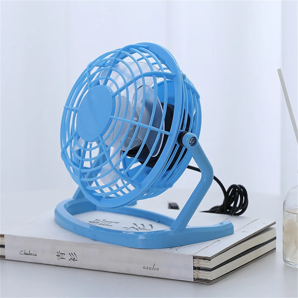 4-inch Plastic Electric Fan Summer USB Fan Computer Office Student Mini Portable Fan ABS+Electronic Components 15x8.5x14cm