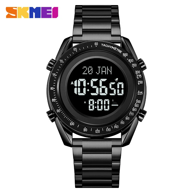 ساعة SkmeiMen المضيئة المقاومة للماء، ساعة إلكترونية، إشارة مرجعية، اتجاه موجه، ساعة إلكترونية متعددة الوظائف