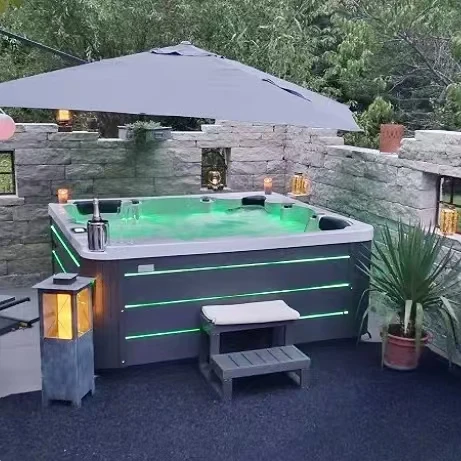 

Factory Price LED whirlpool Jetted Spa CE Approved Acrylic Massage Hot Tub Above Ground Jacuzzier Outdoor Spa for 6 Person