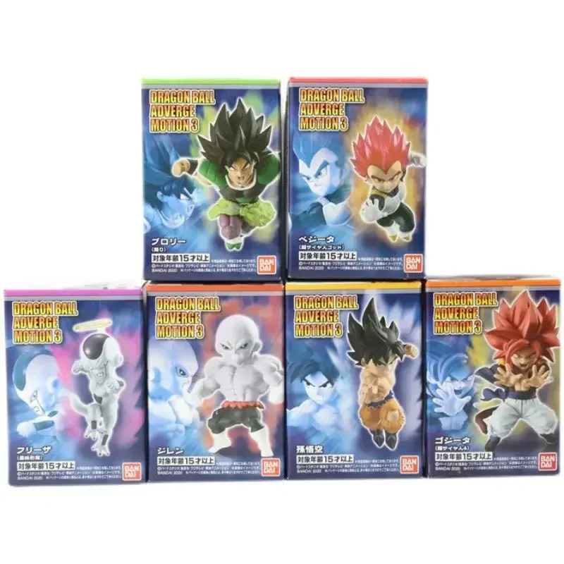 

Bandai Original Anime Dragon Ball Shokugan Adverge Motion 3 Figures Goku Frieza Broli Action Figure Model Collectible Toys Gifts