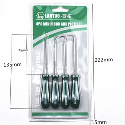 ALLSOME 4Pcs 135mm Auto Auto Fahrzeug Öl Dichtung Schraubendreher Set O-Ring Dichtung Puller Remover Pick Haken werkzeuge