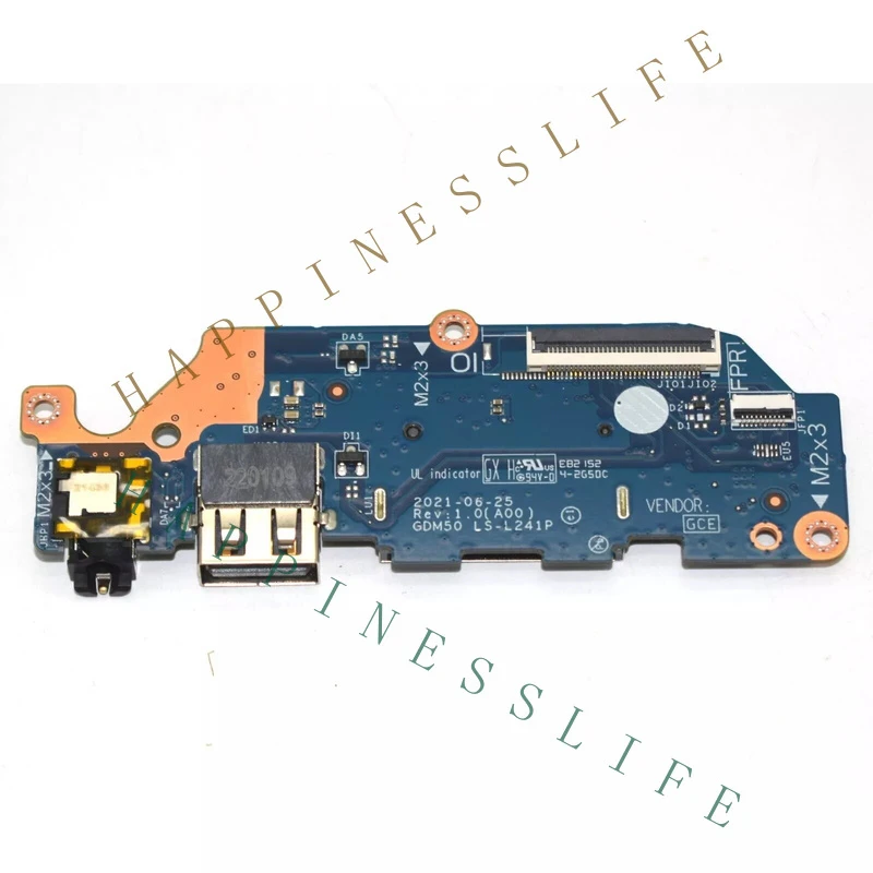 PK+   New FOR  Dell Inspiron 3510 3511 3520 GDM50 LS-L241P USB Card Reader Audio IO Board