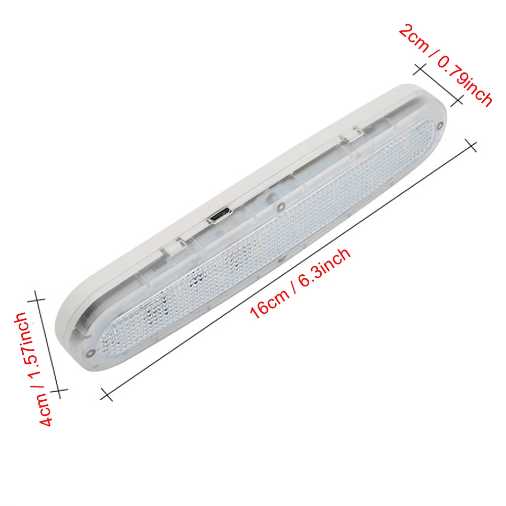 مصابيح قراءة داخلية شاملة LED للسيارة ، مركبة قبة ، مصباح سقف داخلي ، شحن USB ، سقف سيارة ، مغناطيس ، شرائط إضاءة