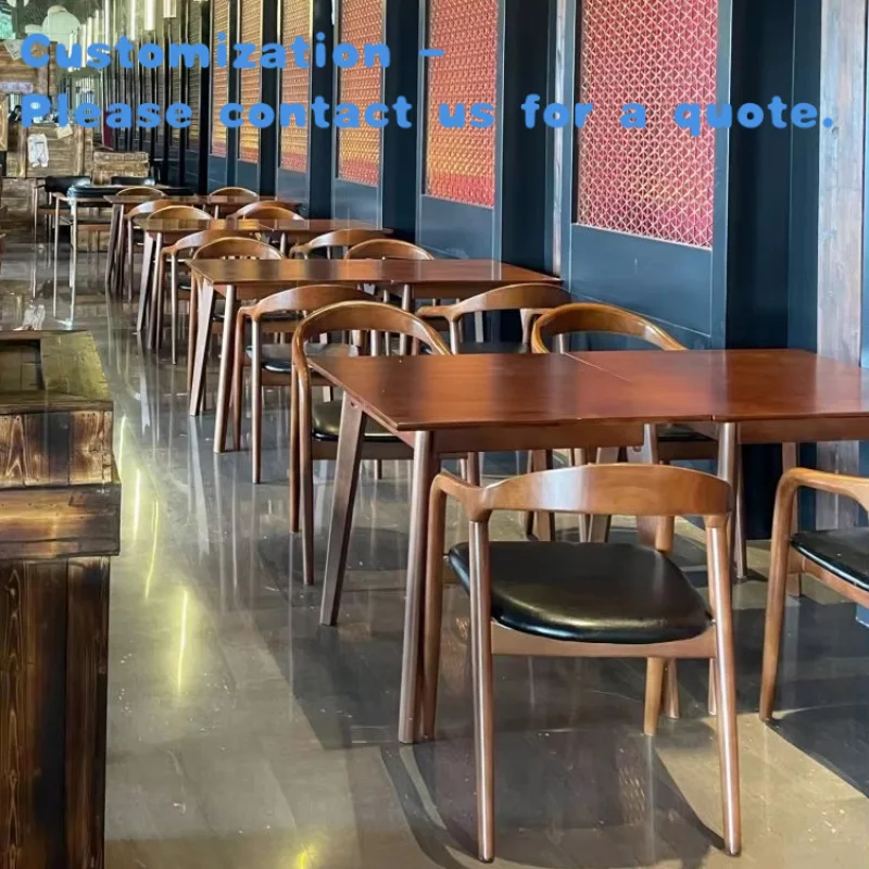 custom.Contemporary Wooden Dining Table Set and Chairs Customizable Commercial Restaurant Furniture Custom Projects