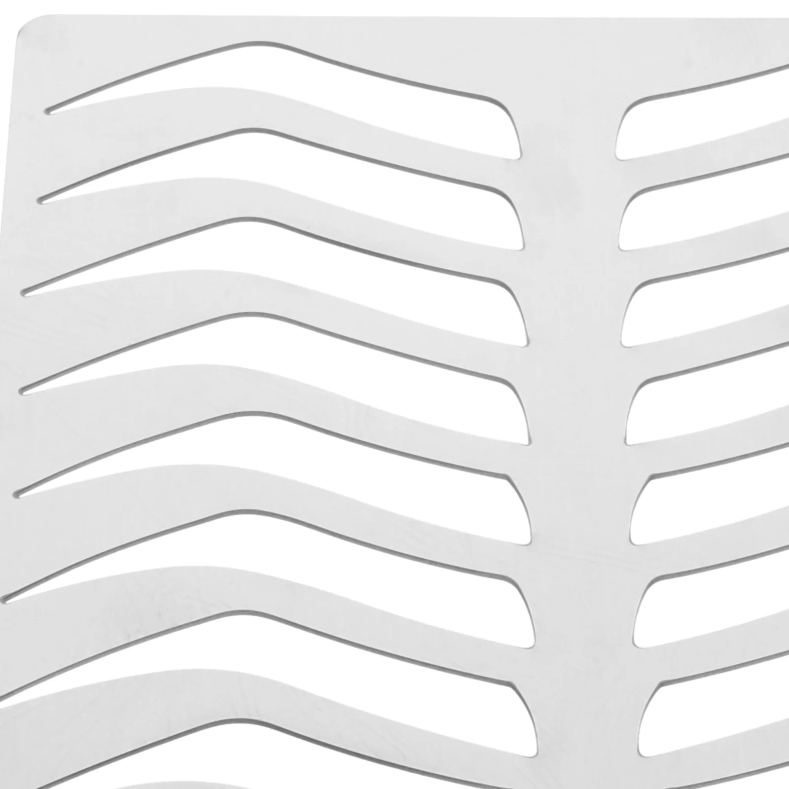 Para plantilla de cejas, plantilla moldeadora, pegatinas de recorte de cara, molde de práctica de forma de acero inoxidable