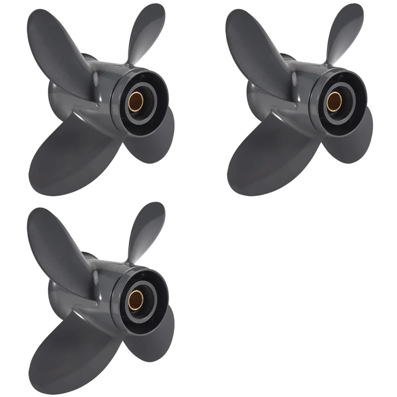 

3X Propeller 4 Blade 9 1/4X10 For Honda And Outboard BF8D/BF9.9D BF9.9/BF15A BF15D/BF20 8 Splines 58134-ZV4-010AH