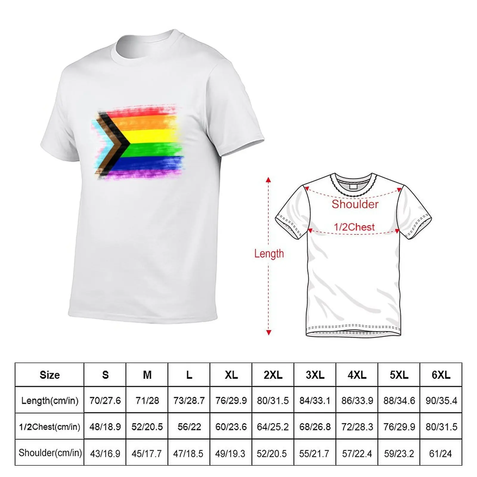 Progress flag T-Shirt clothes Personalized t-shirt mens vintage t shirts